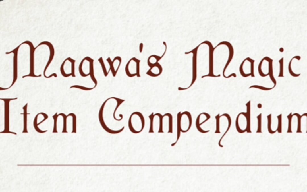 Magwa’s Magic Item Compendium hardcover [ D&D5e ] : le carte volano, i tomi restano
